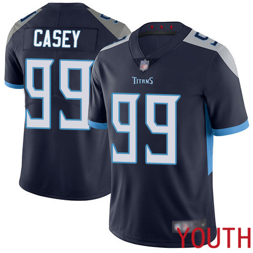 Tennessee Titans Limited Navy Blue Youth Jurrell Casey Home Jersey NFL Football #99 Vapor Untouchable